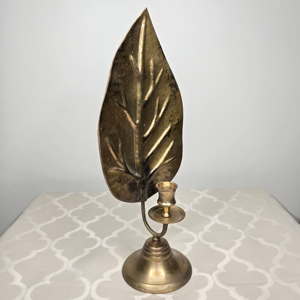 Design Junction Gold Leaf Taper Candle Holder